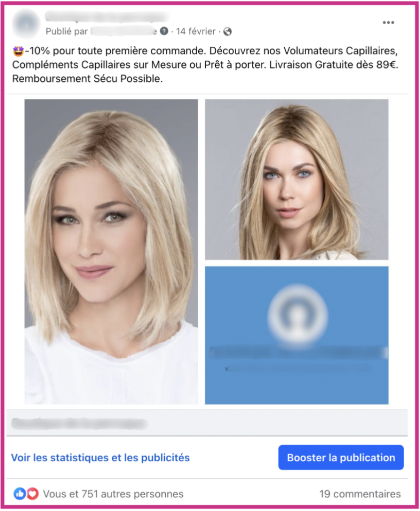 Exemple facebook ADS | Digipouce