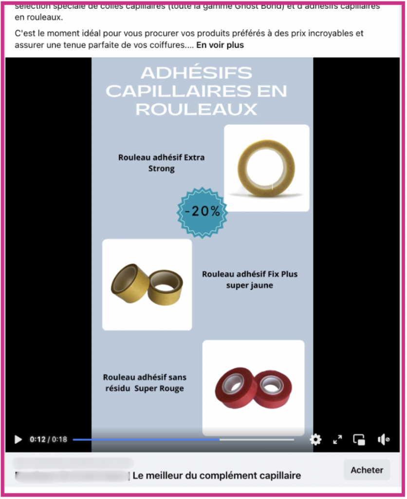 Exemple facebook ADS | Digipouce